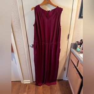 Elegant Burgundy Jumpsuit